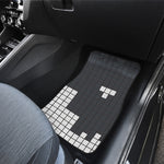 White Brick Puzzle Video Game Print Front Car Floor Mats