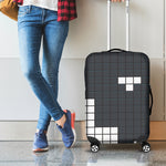 White Brick Puzzle Video Game Print Luggage Cover