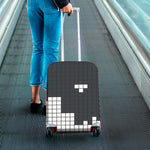 White Brick Puzzle Video Game Print Luggage Cover