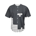 White Brick Puzzle Video Game Print Men's Baseball Jersey
