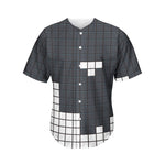 White Brick Puzzle Video Game Print Men's Baseball Jersey