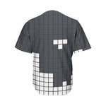 White Brick Puzzle Video Game Print Men's Baseball Jersey