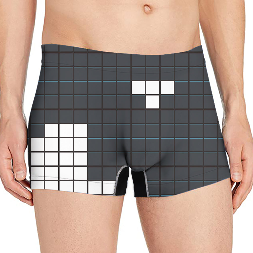 White Brick Puzzle Video Game Print Men's Boxer Briefs