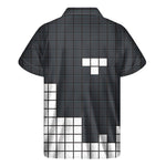 White Brick Puzzle Video Game Print Men's Short Sleeve Shirt