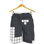 White Brick Puzzle Video Game Print Men's Shorts