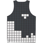 White Brick Puzzle Video Game Print Men's Tank Top