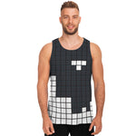 White Brick Puzzle Video Game Print Men's Tank Top