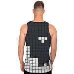 White Brick Puzzle Video Game Print Men's Tank Top
