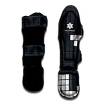 White Brick Puzzle Video Game Print Muay Thai Shin Guard