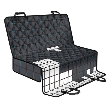 White Brick Puzzle Video Game Print Pet Car Back Seat Cover
