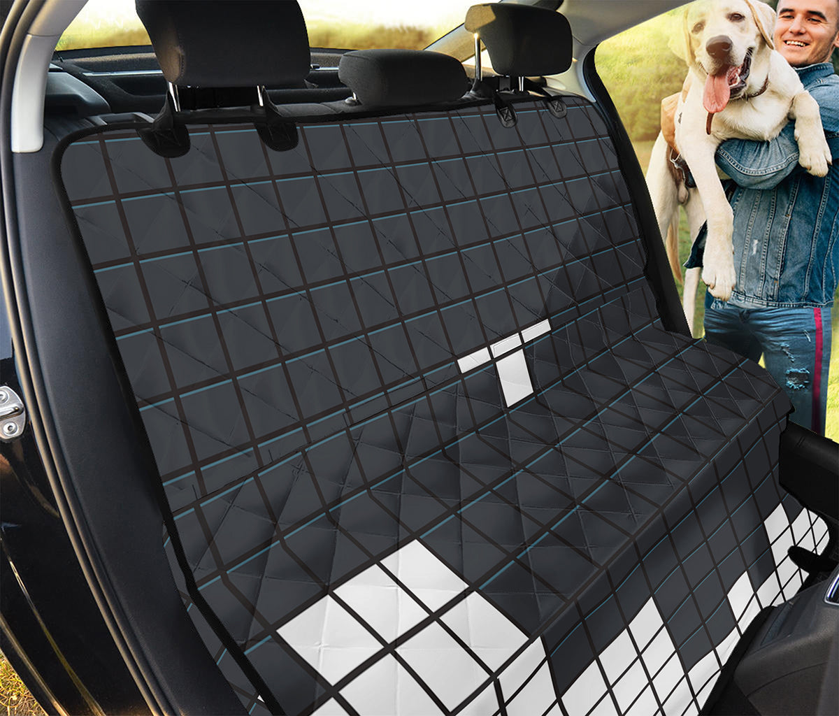 White Brick Puzzle Video Game Print Pet Car Back Seat Cover