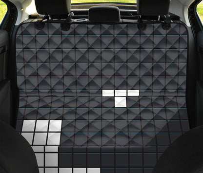 White Brick Puzzle Video Game Print Pet Car Back Seat Cover