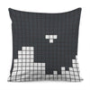 White Brick Puzzle Video Game Print Pillow Cover