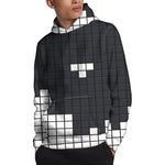 White Brick Puzzle Video Game Print Pullover Hoodie