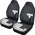 White Brick Puzzle Video Game Print Universal Fit Car Seat Covers