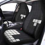 White Brick Puzzle Video Game Print Universal Fit Car Seat Covers