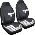 White Brick Puzzle Video Game Print Universal Fit Car Seat Covers