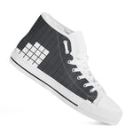 White Brick Puzzle Video Game Print White High Top Shoes