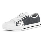 White Brick Puzzle Video Game Print White Low Top Shoes