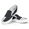 White Brick Puzzle Video Game Print White Slip On Sneakers