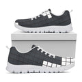 White Brick Puzzle Video Game Print White Running Shoes