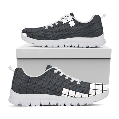 White Brick Puzzle Video Game Print White Sneakers