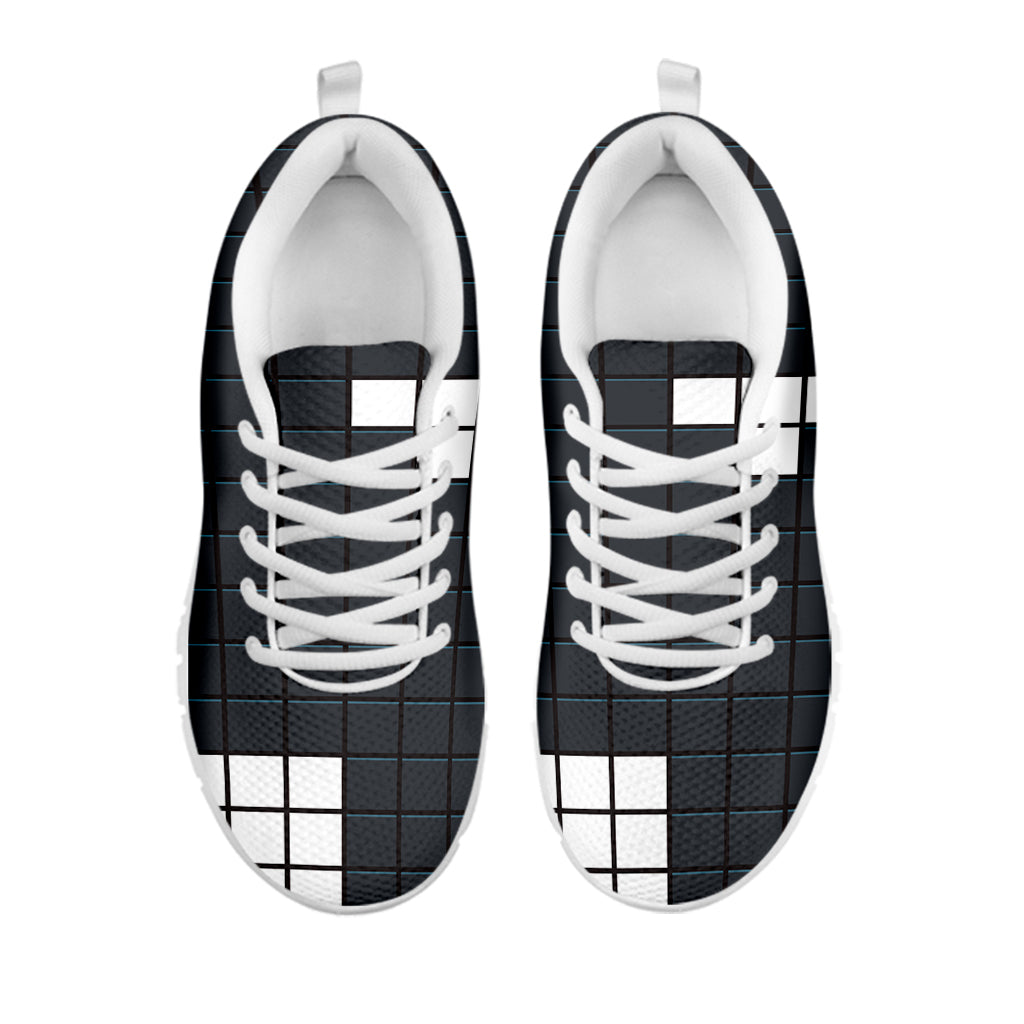 White Brick Puzzle Video Game Print White Sneakers