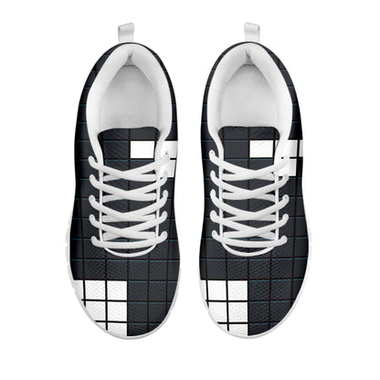 White Brick Puzzle Video Game Print White Sneakers