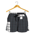 White Brick Puzzle Video Game Print Women's Shorts