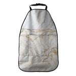 White Brown Grunge Marble Print Car Seat Organizers