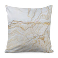 White Brown Grunge Marble Print Pillow Cover