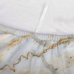 White Brown Grunge Marble Print Sofa Cover