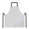 White Brown Smooth Marble Print Apron