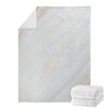 White Brown Smooth Marble Print Blanket