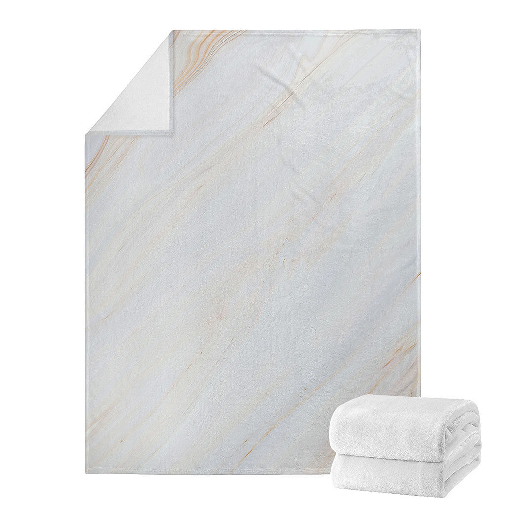 White Brown Smooth Marble Print Blanket