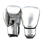 White Brown Smooth Marble Print Boxing Gloves
