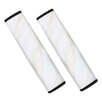 White Brown Smooth Marble Print Car Seat Belt Covers