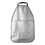White Brown Smooth Marble Print Car Seat Organizers