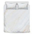 White Brown Smooth Marble Print Duvet Cover Bedding Set