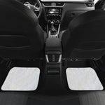 White Brown Smooth Marble Print Front and Back Car Floor Mats