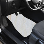 White Brown Smooth Marble Print Front Car Floor Mats