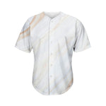 White Brown Smooth Marble Print Men's Baseball Jersey