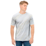 White Brown Smooth Marble Print Men's T-Shirt