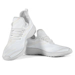 White Brown Smooth Marble Print Mesh Knit Shoes GearFrost