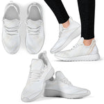 White Brown Smooth Marble Print Mesh Knit Shoes GearFrost