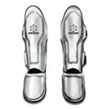 White Brown Smooth Marble Print Muay Thai Shin Guards