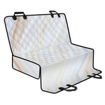 White Brown Smooth Marble Print Pet Car Back Seat Cover