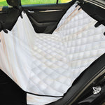 White Brown Smooth Marble Print Pet Car Back Seat Cover
