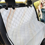 White Brown Smooth Marble Print Pet Car Back Seat Cover