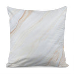 White Brown Smooth Marble Print Pillow Cover